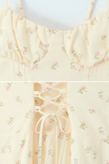 Robe Jaune Fleurie