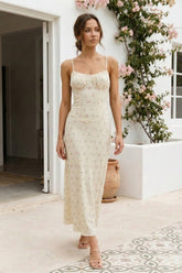 Robe Jaune Fleurie