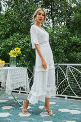 Robe Blanche Dentelle <br> Champêtre