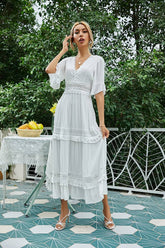 Robe Blanche Dentelle <br> Champêtre
