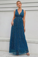 Robe Bleue Pailletée