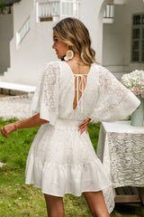 Robe Bohème Champêtre <br> Blanche