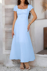 Robe Longue <br> Col Carré