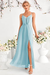 Robe Fendue Bleue
