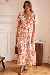 Robe Fluide Invitée <br> Mariage Fleurie