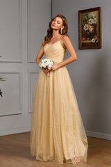 Robe Longue Beige <br> Pour Mariage
