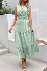 Robe Longue Champêtre <br> Vert Opaline