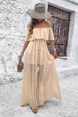 Robe Longue Col Bateau <br> Champêtre