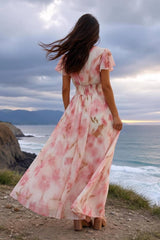 Robe Longue Fluide <br> Fleurie