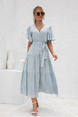 Robe Longue Maxi <br> Champêtre Bleue