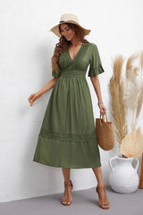 Robe Pour Mariage Champêtre <br> Kaki