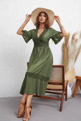Robe Pour Mariage Champêtre <br> Kaki