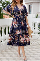 Robe A Fleurs Champêtre <br> Grande Taille