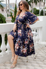 Robe A Fleurs Champêtre <br> Grande Taille