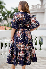 Robe A Fleurs Champêtre <br> Grande Taille