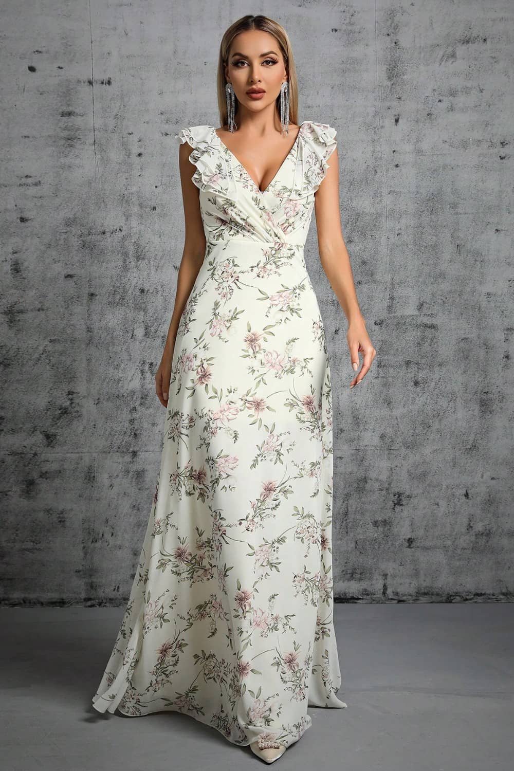 Robe Blanche <br> Fleurie Longue