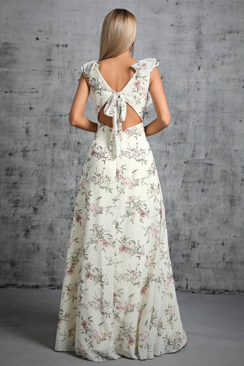 Robe Blanche <br> Fleurie Longue