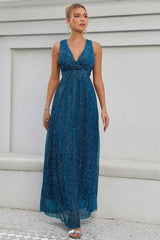 Robe Bleue Pailletée