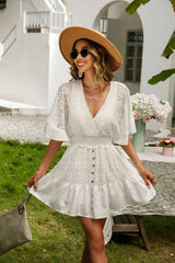 Robe Bohème Champêtre <br> Blanche