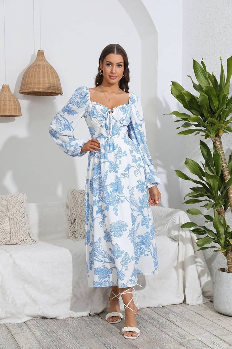 Robe Champêtre Longue <br> Et Avec Manche