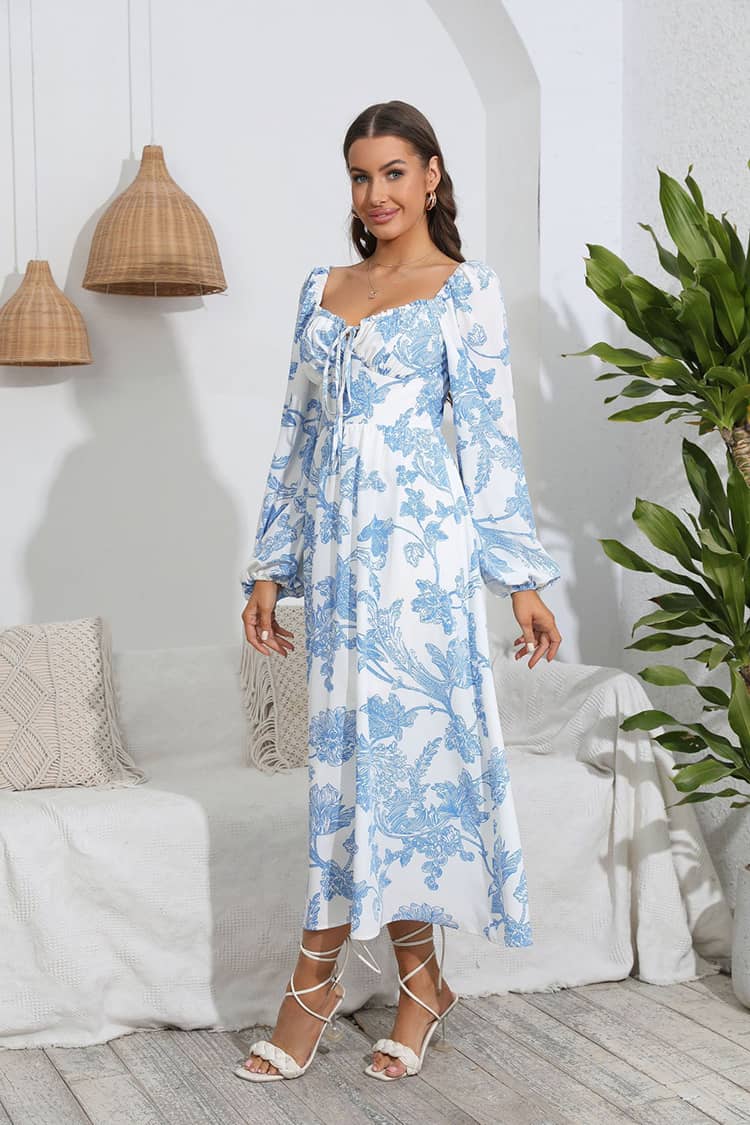 Robe Champêtre Longue <br> Et Avec Manche