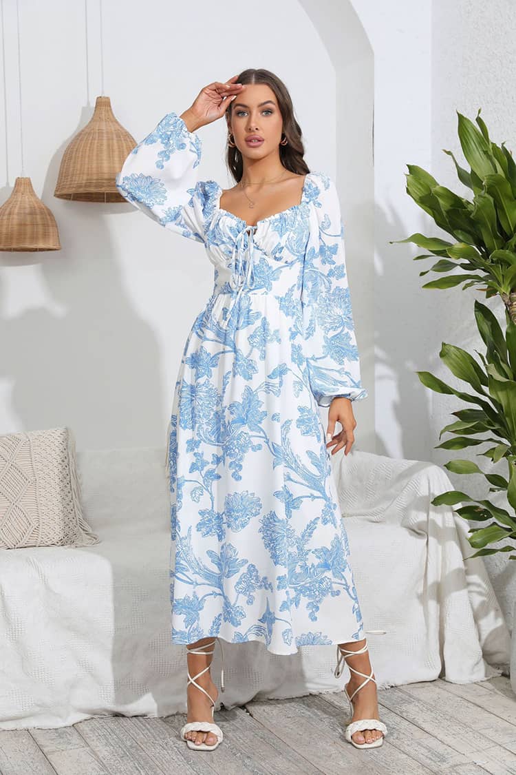 Robe Champêtre Longue <br> Et Avec Manche