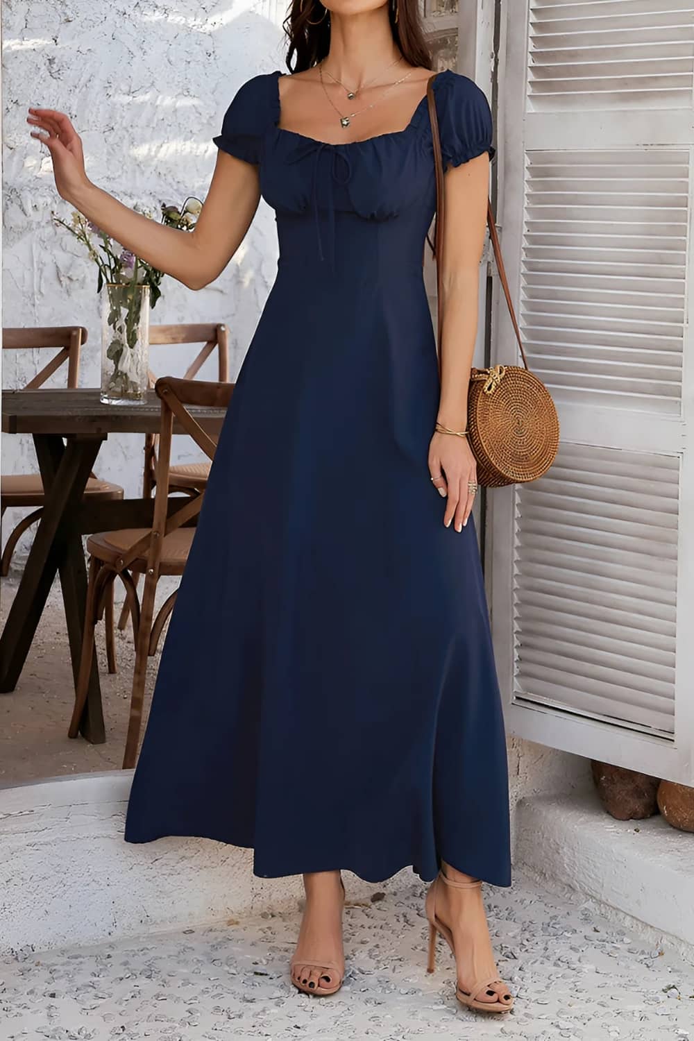 Robe Longue <br> Col Carré