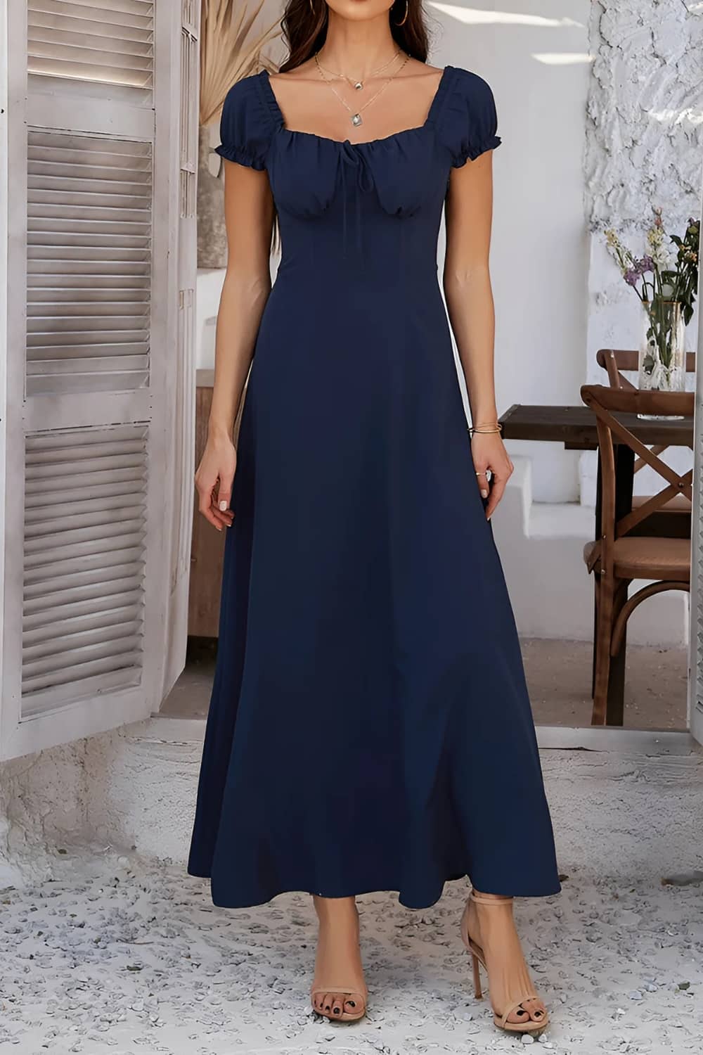Robe Longue <br> Col Carré