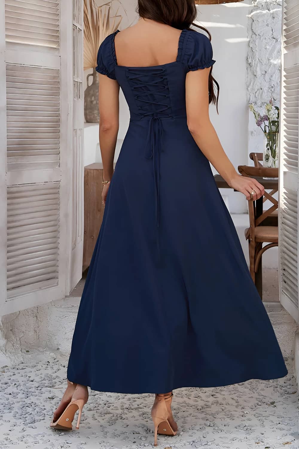 Robe Longue <br> Col Carré