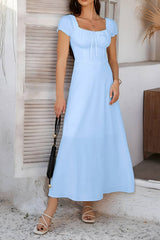 Robe Longue <br> Col Carré