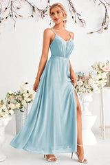 Robe Fendue Bleue