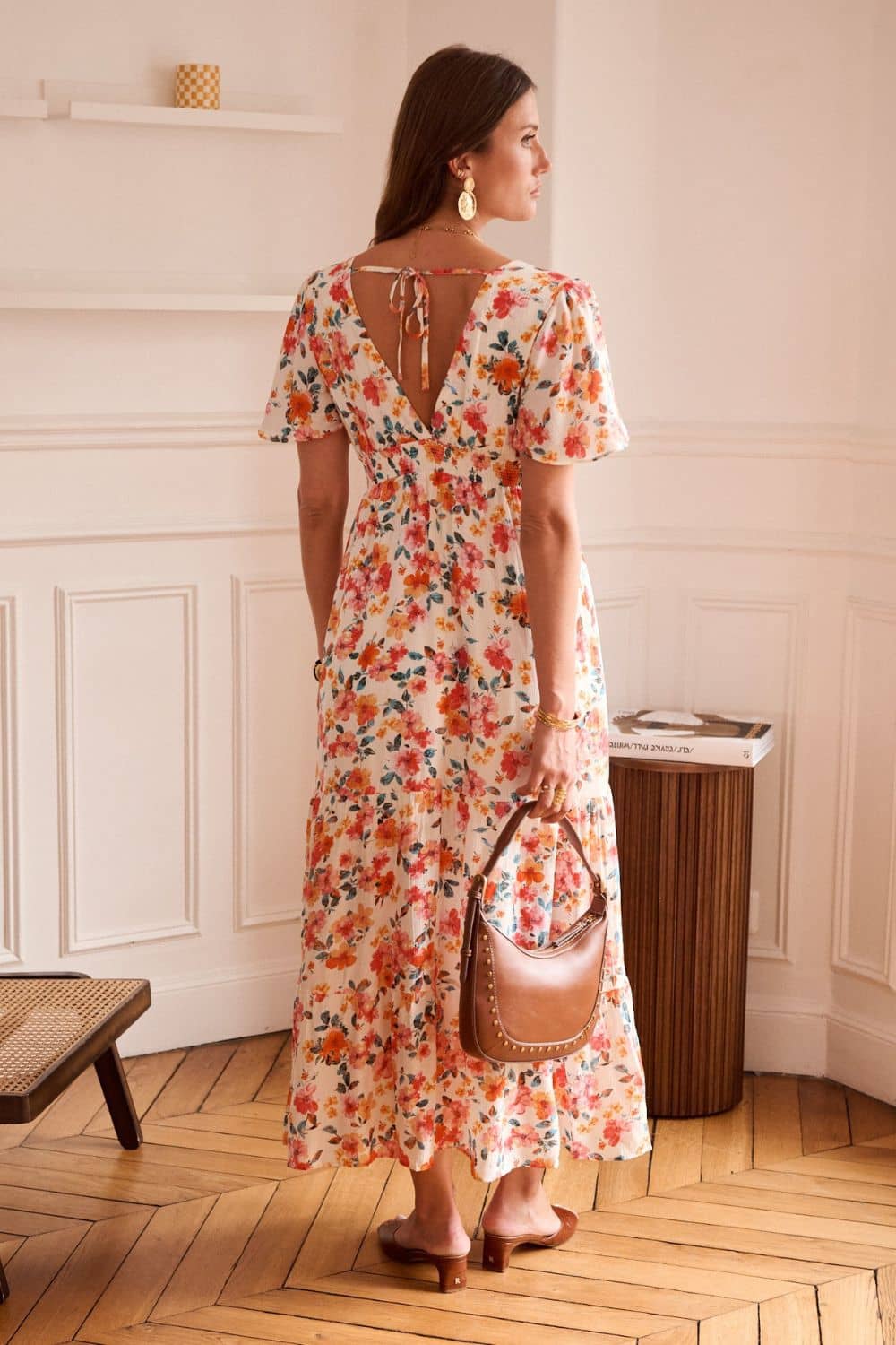 Robe Fluide Invitée <br> Mariage Fleurie