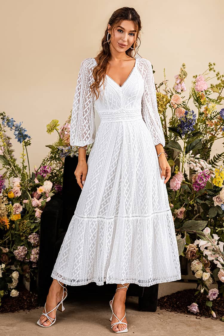 Robe Longue Blanche <br> Champêtre