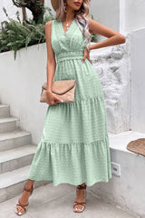 Robe Longue Champêtre <br> Vert Opaline