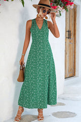 Robe Longue Champêtre <br> Verte