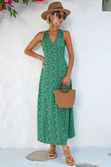 Robe Longue Champêtre <br> Verte