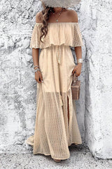 Robe Longue Col Bateau <br> Champêtre
