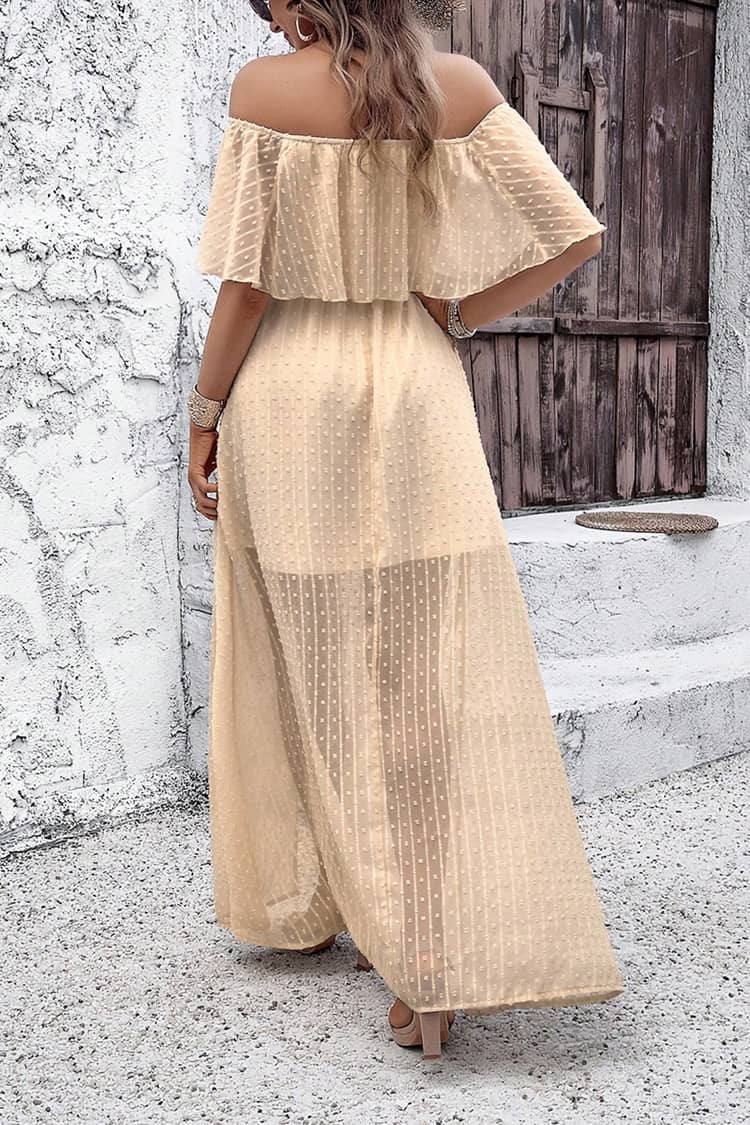 Robe Longue Col Bateau <br> Champêtre