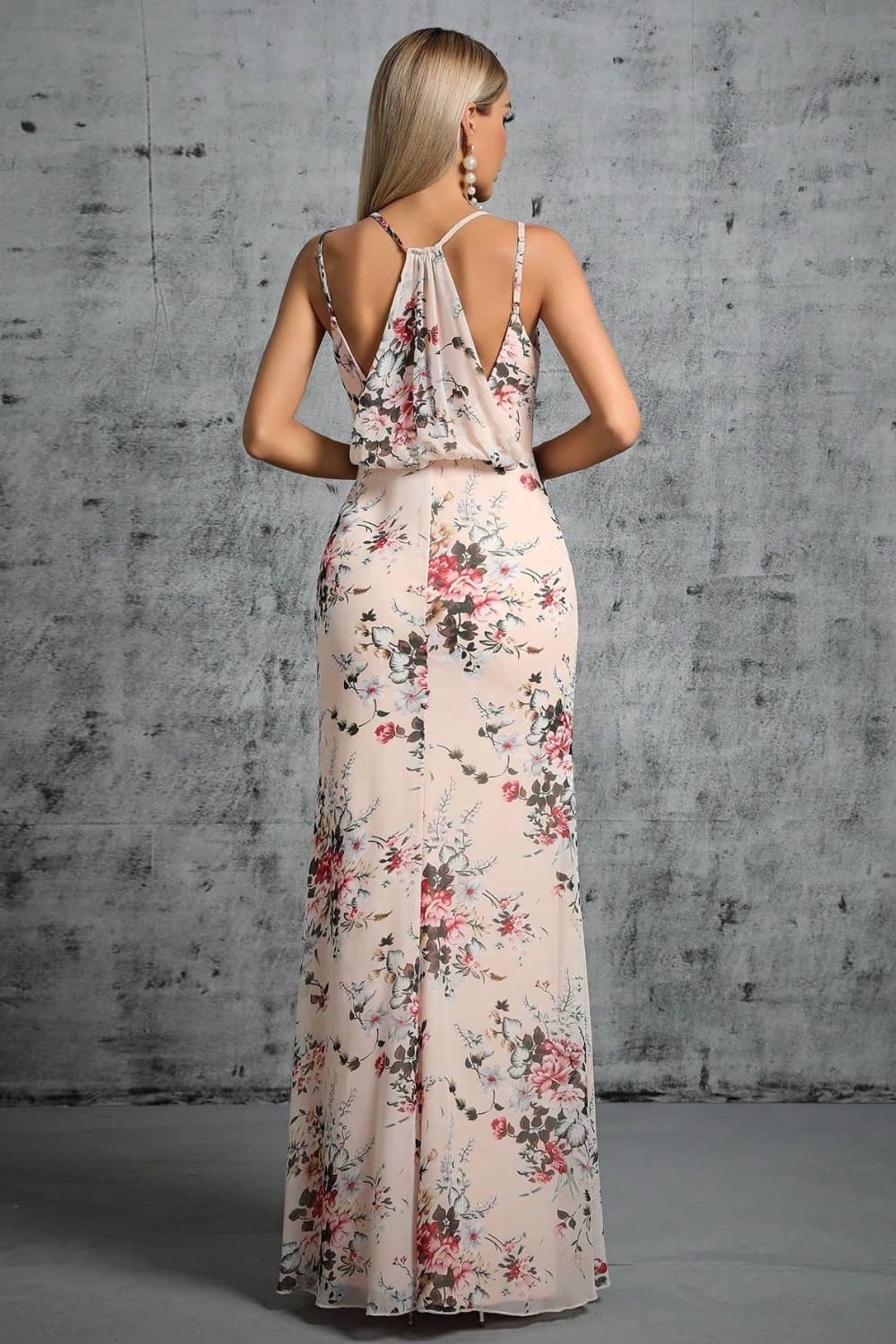 Robe Longue Fendue <br> Fleurie