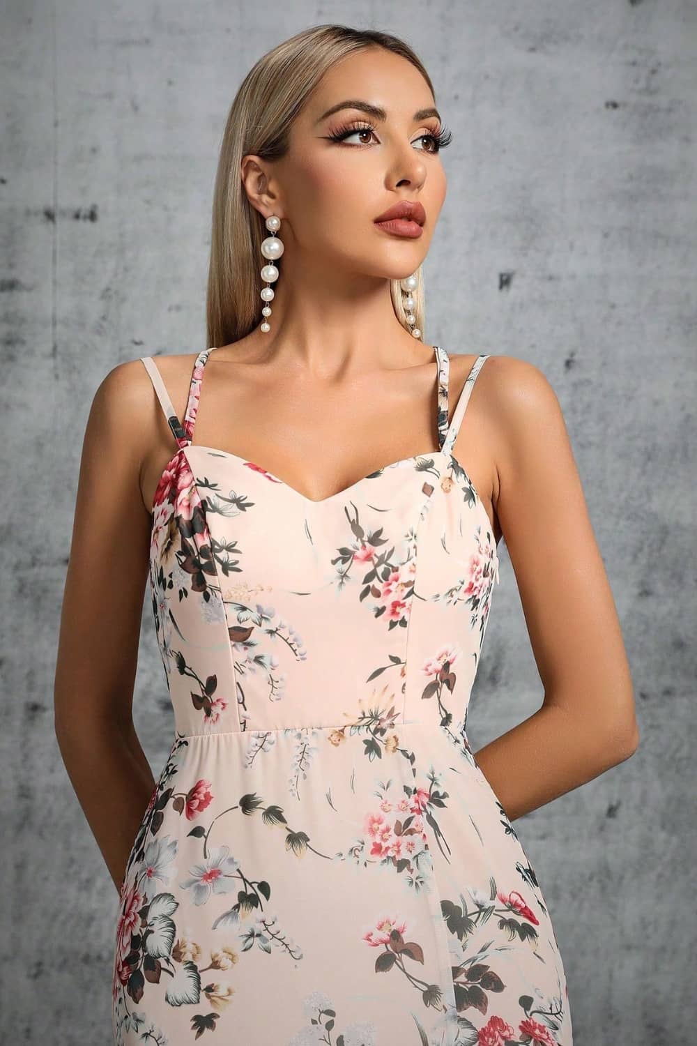 Robe Longue Fendue <br> Fleurie