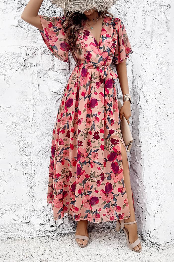 Robe Longue Voile Pour Un Mariage <br> Champêtre
