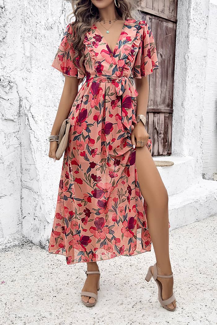 Robe Longue Voile Pour Un Mariage <br> Champêtre
