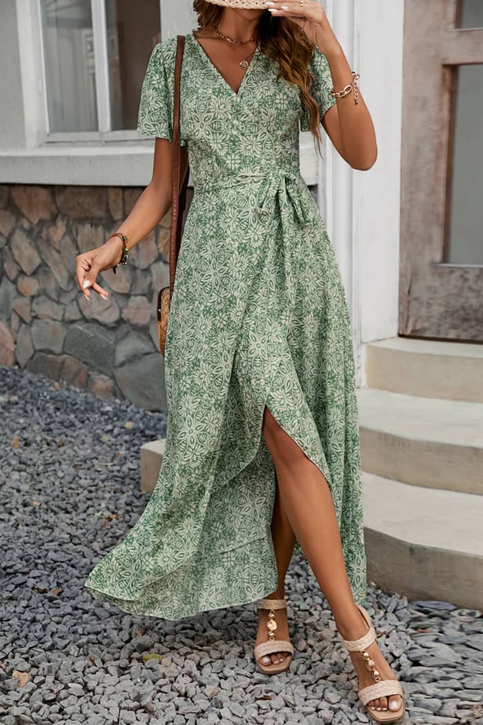 Robe Portefeuille Longue <br> Champêtre