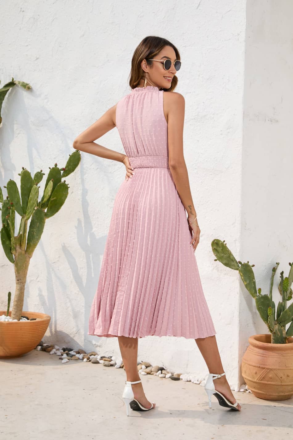 Robe Rose Poudré Mariage <br> Champêtre