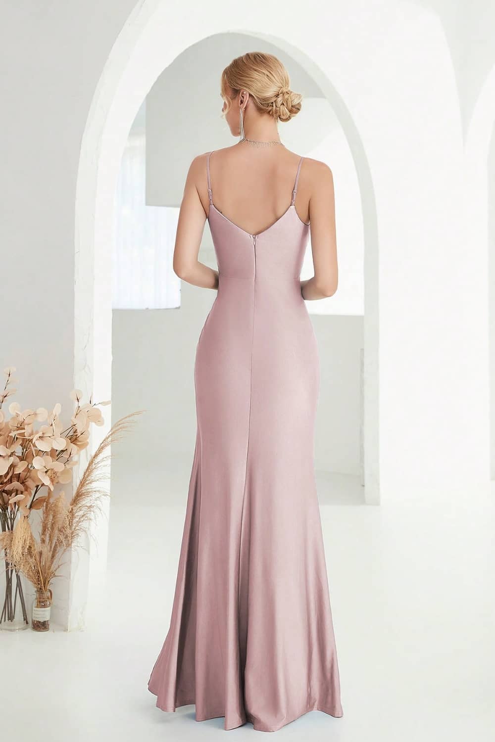 Robe Satin <br> Longue Mariage